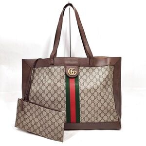 Gucci GG Supreme Ophidia Tote Beige Coated Canvas Fabric with pouch